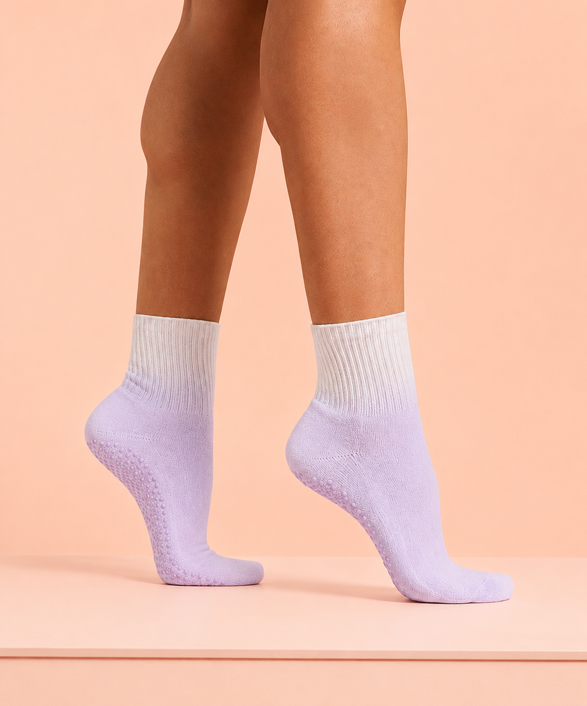 Lavender Fade Grip Socks