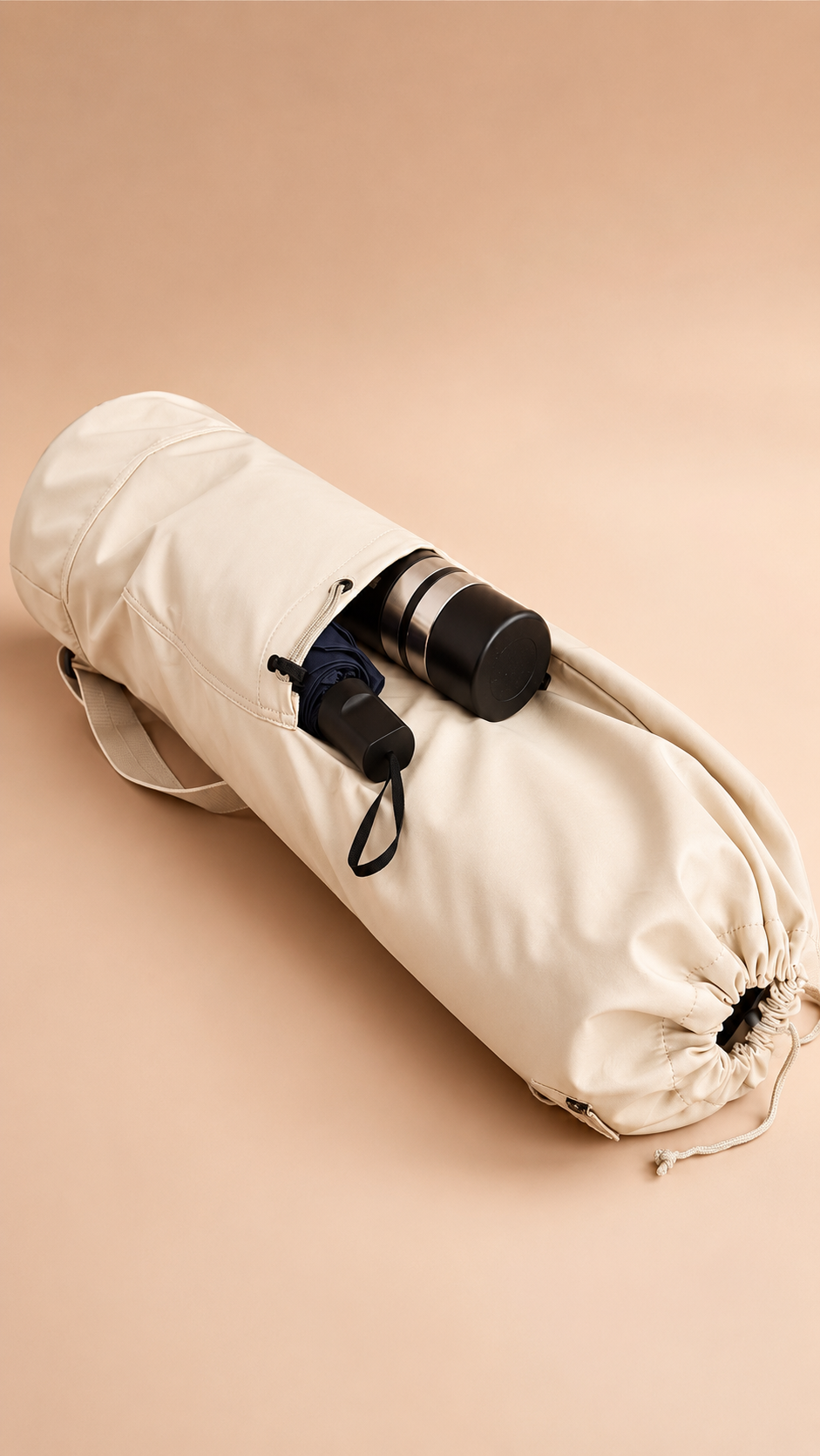 Cream Yoga Bag