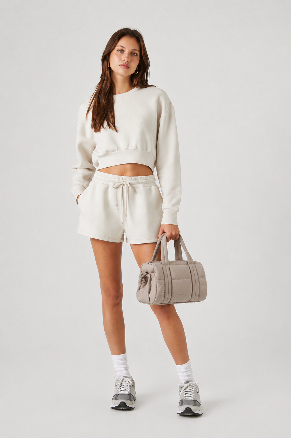 Beige Small Duffel bag