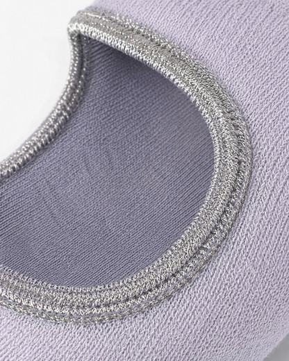 Lavender Silver Grip Socks