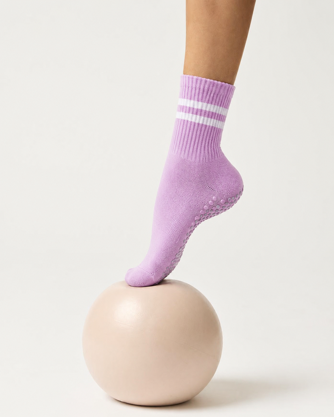 Lilac Flow Grip Socks